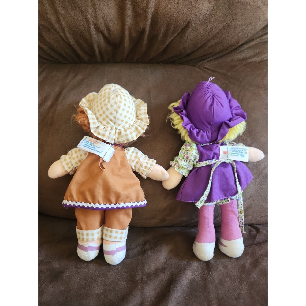 Vintage 1980 AmToy American Greeting Peanut Butter Jelly Soft Rag Dolls Set Read - Picture 3 of 16
